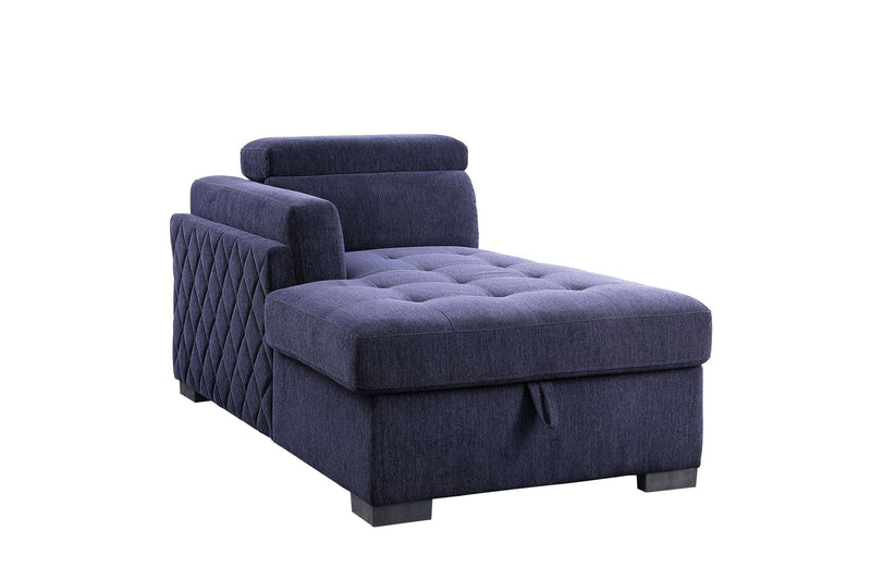 Nekoda - Sectional Sofa - Navy Blue Fabric