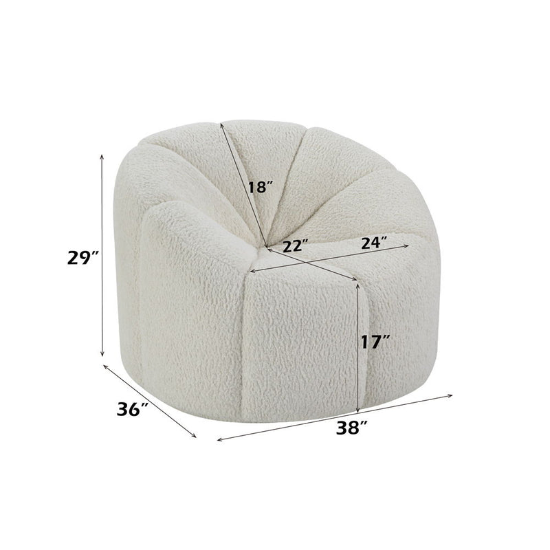 Osmash - Chair - White Teddy Sherpa - Atlantic Fine Furniture Inc