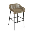La Push - Outdoor Rope Barstool (Set of 2) - Black / Brown
