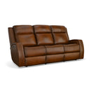 Mustang - Power Sofa With Power Headrest - Rust