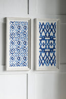 Hanging Sculptures, Modern Wall Art Decor (Set of 2) - White / Blue