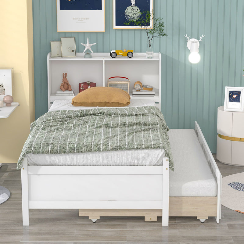 Bed With Twin Trundle, Drawers