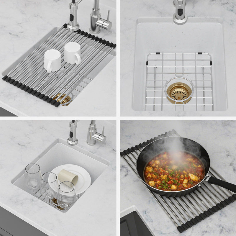 Quartz Composite Undermount Single Bowl Kitchen Sink