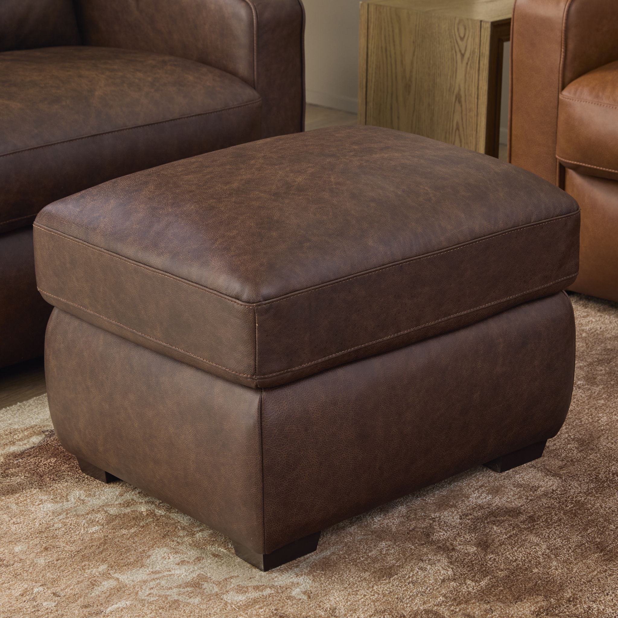 Hudson - Ottoman For Living Room - Dark Brown