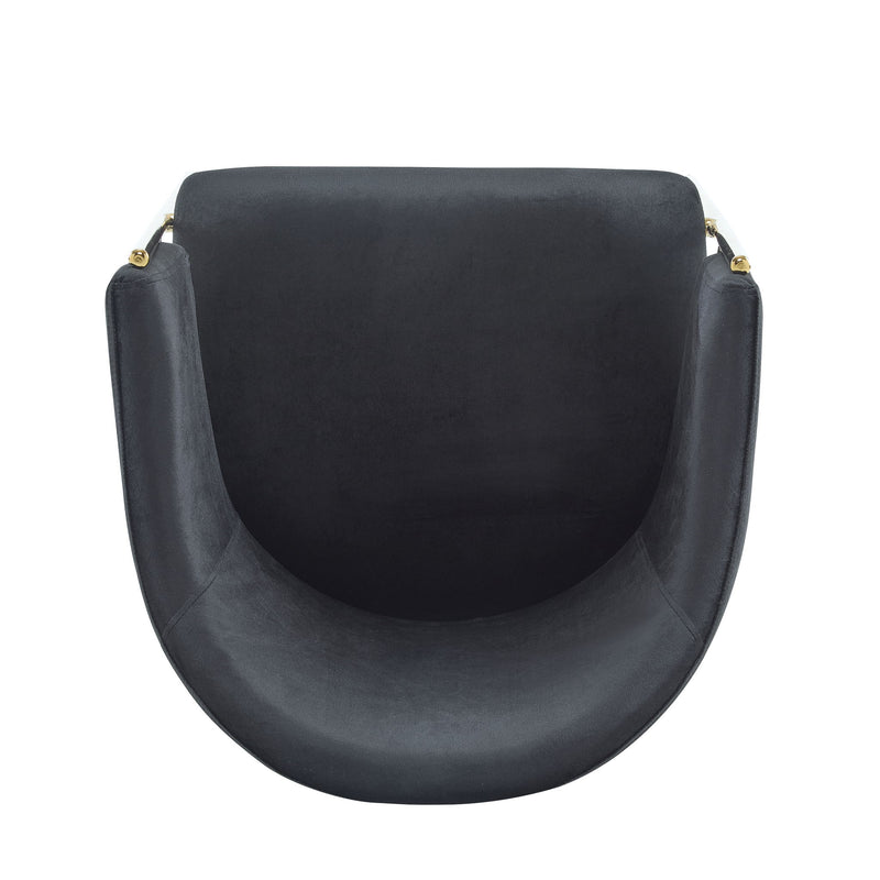 Modern Upholstered Dining Chair With Frame And Plush Velvet