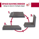 Foldable 9" Twin Size Metal Mattress Box Spring Foundation Bedroom Furniture Bed Base - Gray