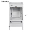 Bathroom Vanity With Ceramic Sink, Soft Close Drawers, Door Organizer, Divider Drawer, Adjustable Foot Pads