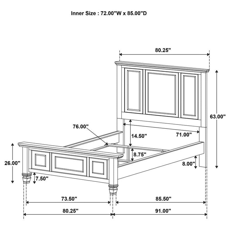 Sandy Beach - Panel Bed Bedroom Set