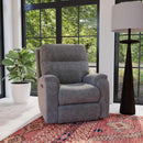 Penn - Power Rocking Recliner With Power Headrest & Lumbar - Dark Gray - Atlantic Fine Furniture Inc