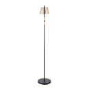 Metric - Industrial Floor Lamp - Black / Antique Brass