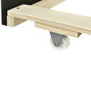 Full Size Upholstered Platform Bed with LED Frame, with Twin  Size Trundle and 2 drawers, Teddy Fleece, Gray