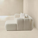 Beatrice - Modern Tufted Right Sectional Sofa - Ivory
