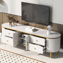 Modern TV Stand With 4 Drawers And 1 Cabinet