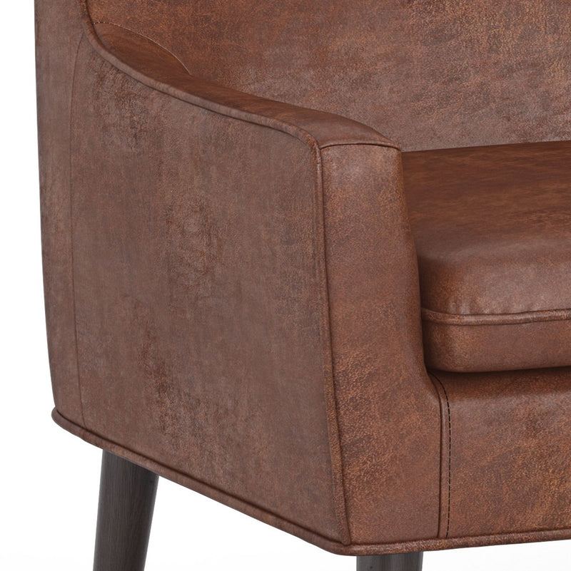 Robson - Accent Chair - Distressed Saddle Brown