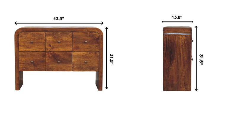 Darcy - 3 Over 3 Drawer Chest - Brown