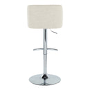 Toriano - Contemporary Adjustable Barstool Swivel With Rounded T Footrest (Set of 2)