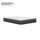 12'' Queen Size Hybrid Mattress In A Box, Plush Gel Memory Foam Mattress Top With Pocket Coil Base - Gray / White