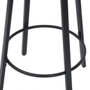 Counter Height Bar Stools Backless Handwoven Kitchen Dining Chairs With Round Footrest (Set of 2) Weaving Pub Stoo - Creamy White