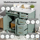 Modern Bathroom Vanity With Ceramic Sink, Soft Close Storage Cabinet