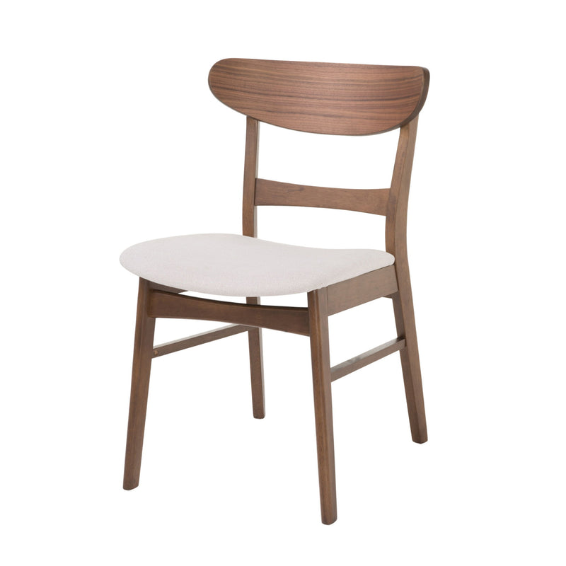 Modern Dining Chair With Upholstered Seat And Wood Frame