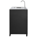 Outdoor Movable Kitchen Sink Patio Modular Kitchen Sink Station With Cabinet For Garden, Patio, Backyard - Matte Black