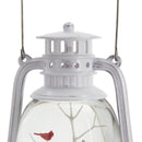 Christmas Plastic / Resin Lantern With Snowman & Tree LED / Water Spinning / 6 Hours Timer, 3*AA Batteries Required - White / Multi