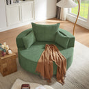 360° Swivel Accent Barrel Chair With 3 Removable Pillows For Living Room