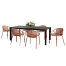 7 Piece Dining Set With Stackable Chairs