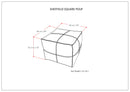 Sheffield - Handcrafted Square Pouf