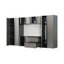 Nova - Series Garage Cabinet Set A With Soft Closing Doors - Metallic Gray