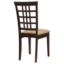 Kelso - Lattice Back Dining Side Chair (Set of 2) - Cappuccino - Atlantic Fine Furniture Inc