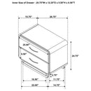 Amsbury - 2-Drawer Nightstand Bedside Table - Nutmeg