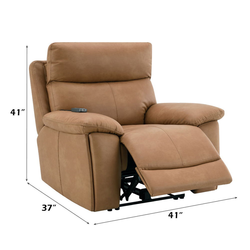 Chavis - Power Motion Recliner With USB & Power Headrest - Brown
