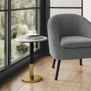 Evans - Marble Side Table - White