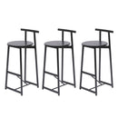 Modern Bar Stools With Backrest For Kitchen (Set of 3)