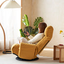 Adjustable Swivel Lounge Chair With 360 Degree Rotating Seat And Headrest Support