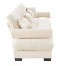 Modern Oversize Sofa With Cloud Like Comfort, Featuring Waist And Throw Pillows