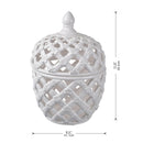 Ballas - Bird Lidded Jar - White