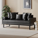 Contemporary Oversized Loveseat With Accent Pillow
