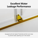 Frameless Double Sliding Soft Close Shower Door, Tempered Glass