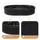 Modern 3 Tier Handwoven Side Table With Oval Organizer