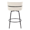 Cinch - Contemporary Fixed Height Counter Stool With Swivel And Round Footrest (Set of 2)