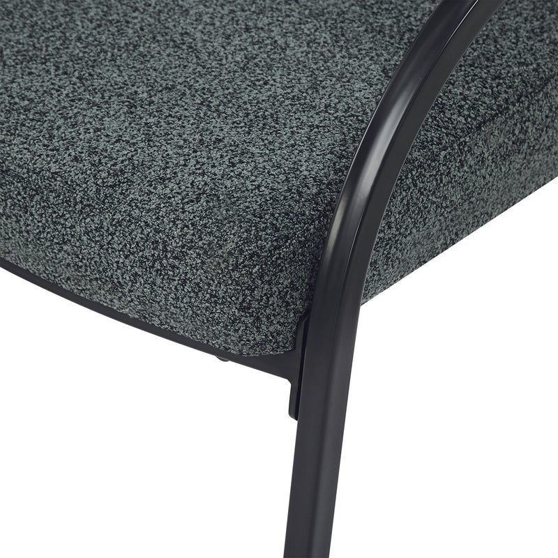 Contemporary Upholstered Dining Chairs With Metal Legs (Set of 2)
