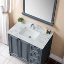 Elegant Bathroom Vanity Top With Rectangular Ceramic Sink And Backsplash