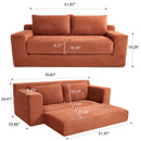Convertible Loveseat Sofa Bed With Memory Foam & Steel Frame