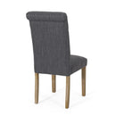 Contemporary Dining Chair (Set of 2) With Button Tufted Design - Charcoal