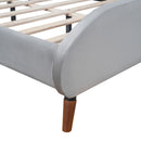Upholstered Platform Bed With Sheep Shaped Headboard