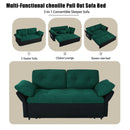 Modern Convertible Sleeper Sofa Bed With Pull-Out Queen Design, Side Storage & Thick Cushions