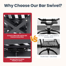 Outdoor Swivel Bar Chairs, 360 Degree Rotation, Ergonomic Backrest (Set of 2)