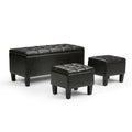 Dover - 3 Piece Storage Ottoman Contemporary Design